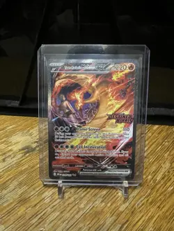 Pokemon TCG Team Rockets Moltres EX Destined Rivals Stamped Promo Card 229/182 - Image 3