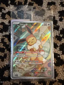 Pokemon Eevee SVP 173 Black Star Promo Holo Stamped Card TCG English 2023 - Image 1