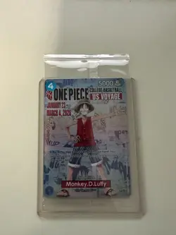 One Piece Monkey D. Luffy US Voyage College Basketball Promo Card Rutgers SEALED - Image 1