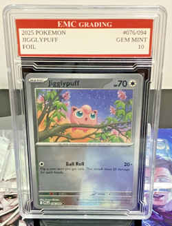 JIGGLYPUFF #076/094 FOIL Pokemon 2025 Card GRADED 10 MINT TCG CCG - Image 1