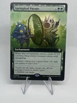 MTG Springleaf Parade (0039) *Non-Foil* Ext Art Commander: Lorwyn Eclipsed MT/NM - Image 1