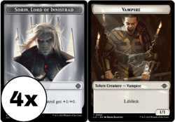 Sorin, Lord of Innistrad Emblem /Vampire Token - Playset (x4) - Image 1