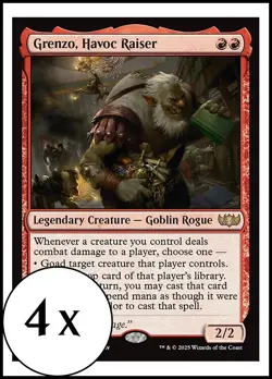 MTG - 4 x Grenzo, Havoc Raiser - Tarkir: Dragonstorm - Playset 4x x4 - Image 1