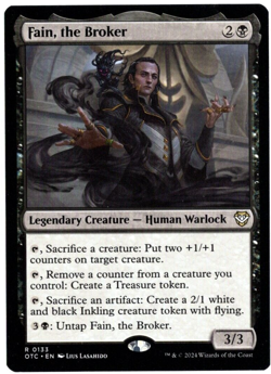 Fain. the Broker 0133 Non Foil Rare Outlaws of Thunder Junction MTG NM - Image 1