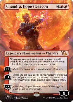 MTG Foil - Chandra, Hope's Beacon (Borderless) - 321 / NM / English - Image 1
