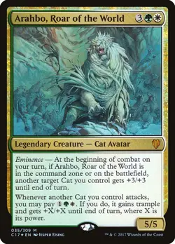 1x Arahbo, Roar of the World - Foil NM Eng MTG - Commander 2017 - Image 1