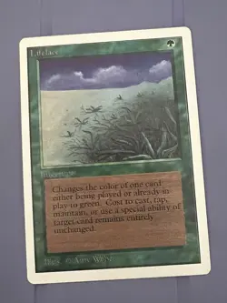 Magic the Gathering MTG Unlimited Lifelace NM- (Beta Bob) - Image 1