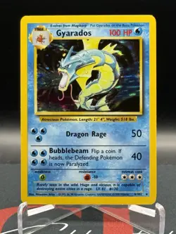 1999 Pokemon Gyarados 6/102 Base Set Holo LP NM - Image 1