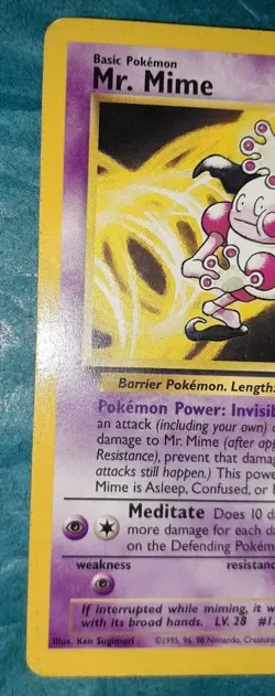 Pokemon TCG Jungle Mr. Mime 22/64 Regular Rare Card Wotc - Image 3