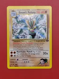 Pokemon Giovanni's Machamp Gym Challenge 6/132 LP+ - Image 2