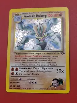 Pokemon Giovanni's Machamp Gym Challenge 6/132 LP+ - Image 5