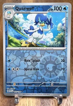 Quaxwell 053/198 SV1 Scarlet & Violet Base Reverse Holo Pokemon Card NM - Image 1