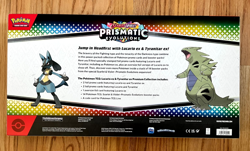 Pokemon TCG Prismatic Evolutions Lucario Ex Tyranitar Ex Premium Collection box - Image 2