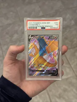 2020 Pokemon SWSH BSP - Charizard V #50 - Champions Path Elite Trainer Box PSA 7 - Image 1