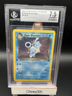 Pokemon WoTC 2000 Holo Dark Blastoise 1st Edition Team Rocket Beckett BGS 7.5 - Image 1