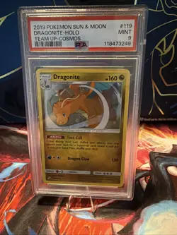 🔥 Dragonite Cosmos Holo #119 Team Up PSA 9 Mint Pokemon TCG 🔥 - Image 1