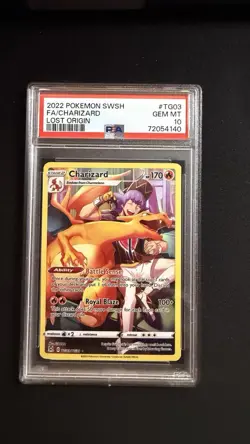 2022 Pokemon SWSH Lost Origin FA/Charizard #TG03/TG30 PSA 10 - Image 1