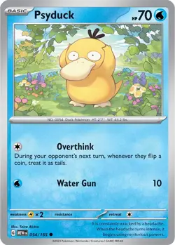 Pokemon TCG - Psyduck 054/165 Sv: Scarlet & Violet 151 Reverse Holo - Image 1