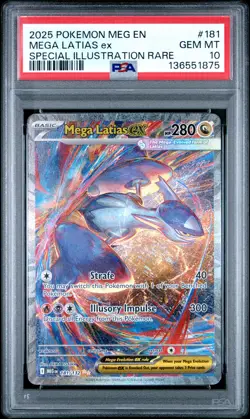 2025 POKEMON MEGA EVOLUTION SPECIAL ILLUSTRATION RARE #181 MEGA LATIAS EX PSA 10 - Image 1