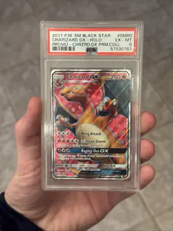 2017 POKEMON SM BLACK STAR PROMO SM60 FA/CHARIZARD GX PROMO PSA 6 - Image 1