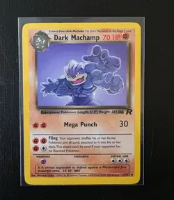 Pokemon Dark Machamp 27/82 Team Rocket Vintage WOTC Rare Non-Holo - Image 1