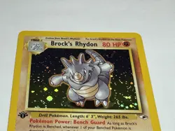 Pokemon TCG Brock's Rhydon Gym Heroes 2/132 Holo 1st Edition - Image 2