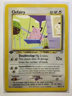 Clefairy - 1st Edition - 30/111 Neo Genesis - Pokemon TCG - 2000 - NM/LP - Image 1