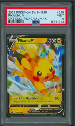 Pokemon SWSH Crown Zenith Pikachu V Promo SWSH285 PSA 9 - Image 1