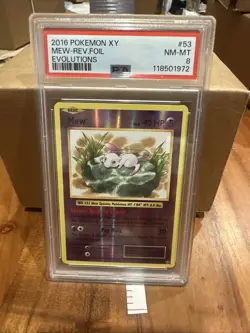 2016 Pokemon XY Evolutions 53 Mew Reverse Holo - PSA Verified Authentic PSA 8 - Image 1