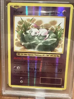 2016 Pokemon XY Evolutions 53 Mew Reverse Holo - PSA Verified Authentic PSA 8 - Image 2