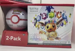 Pokemon Prismatic Evolutions ETB + Pokeball Bundle Sam’s Club (Sealed) x3 LOT - Image 4