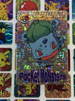 Pokemon Vintage Pocket Monsters Vending HOLO Prism Sticker 1999 Bandai Nintendo - Image 2