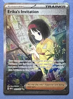 Pokemon TCG Scarlet & Violet Trainer Supporter Erika's Invitation 203/165 - Image 2