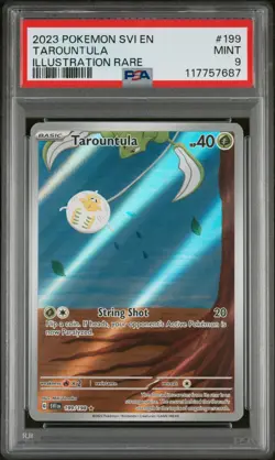 2023 POKEMON SVI EN-SCARLET & VIOLET ILLUSTRATION RARE #199 TAROUNTULA PSA 9 - Image 1