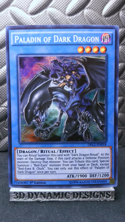 | Yugioh Paladin of Dark Dragon DRL2-EN018 1st Edition Secret Rare NM 🔥 | - Image 1