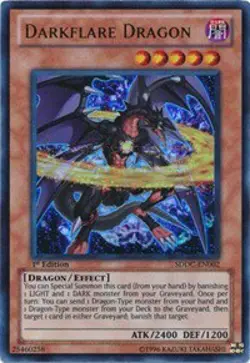 Darkflare Dragon-Ultra Rare - 1st Edition - SDDC-EN002 - Structure Deck: Drag... - Image 1
