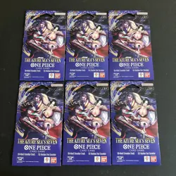Lot Of 6 One Piece TCG The Azure Sea's Seven Sleeved Booster Packs OP-14 English - Image 1
