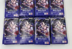 x55 One Piece OP-14 The Azure Sea's Seven Sleeved Blister Booster Packs OP14 - Image 2