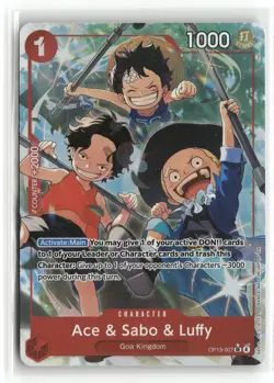 Ace & Sabo & Luffy (Alternate Art) OP13-007 Carrying On His Will One Piece Foil - Image 1