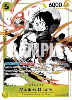 One Piece TCG Foil - Monkey.D.Luffy (015) (Parallel) - 13 / NM / English - Image 1