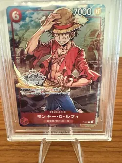 2022 One Piece Championship Prelim. Top Prize Monkey D. Luffy BGS 10 BLACK LABEL - Image 2