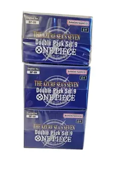 Lot Of 3 One Piece TCG: Double Pack Set 9 The Azure Sea's Seven FACTORY SEALED - Image 3