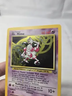 Pokemon TCG Jungle Mr. Mime Card 6/64 Unlimited Edition Holo Rare WOTC-LP - Image 2