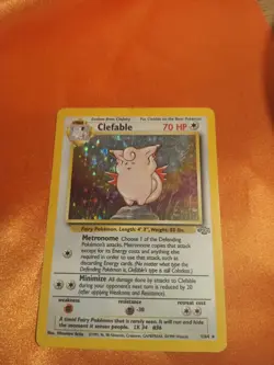 1999 POKEMON CLEFABLE HOLOGRAM CARD #1/64 (Jungle) Near Mint- Mint - Image 1