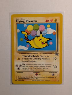Pokemon Flying Pikachu 25/53 Wotc Promo Regular Basic 40HP Mouse Card - Image 1