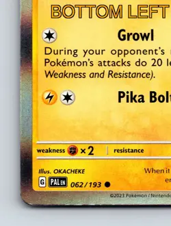 Basic Pikachu HP 70 Pika Bolt Attack Rarity Yellow Colorful Pokemon - Image 5