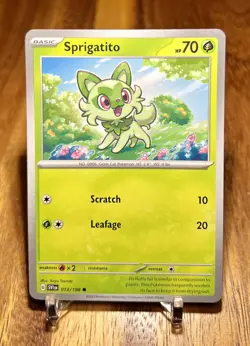 Sprigatito 013/198 Non Holo Common Scarlet & Violet Base Set Pokemon Card NM - Image 1