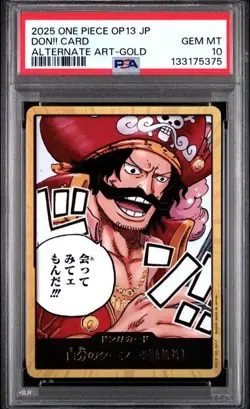 DON!! Card Japanese One Piece Carrying on His Will Alt Art Gold - PSA 10 - Image 1