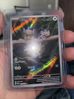 Pokemon TCG Aipom Paradox Rift 211/182 Holo Illustration Rare Card NM Condition - Image 1