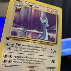 1st Edition German Dragonair 18/102 Dragonir Rare Pokemon Card Base Set NM-LP - Image 1